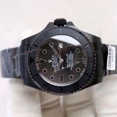 All Black Rolex Deepsea Sea-dweller Replica Watch 44MM